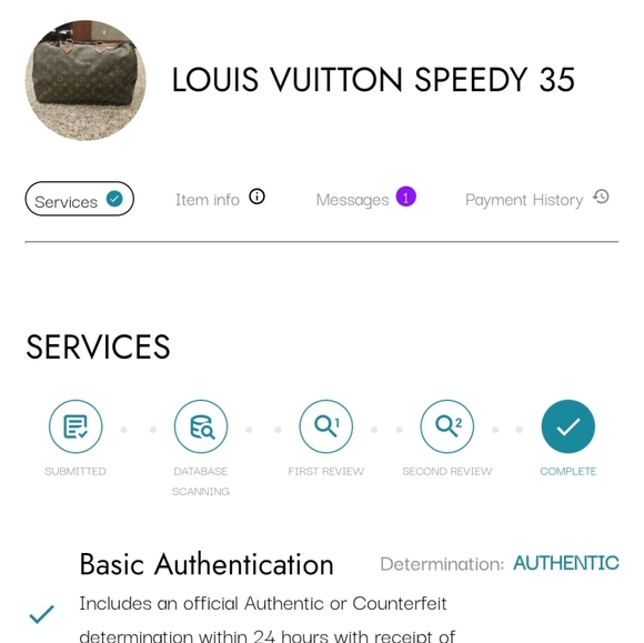 GUC LOUIS VUITTON VINTAGE SPEEDY 35 W/COA - Picture 11 of 13